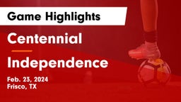 Centennial  vs Independence  Game Highlights - Feb. 23, 2024