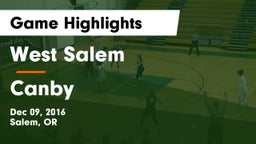 West Salem  vs Canby  Game Highlights - Dec 09, 2016