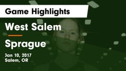 West Salem  vs Sprague  Game Highlights - Jan 10, 2017