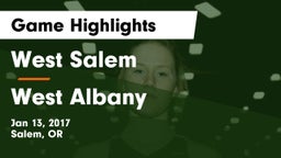 West Salem  vs West Albany  Game Highlights - Jan 13, 2017