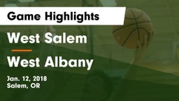 West Salem  vs West Albany  Game Highlights - Jan. 12, 2018