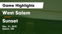 West Salem  vs Sunset  Game Highlights - Dec. 21, 2018