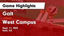 Galt  vs West Campus Game Highlights - Sept. 11, 2023