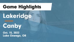 Lakeridge  vs Canby  Game Highlights - Oct. 15, 2022