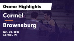Carmel  vs Brownsburg  Game Highlights - Jan. 20, 2018