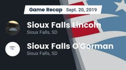 Recap: Sioux Falls Lincoln  vs. Sioux Falls O'Gorman  2019