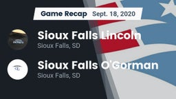 Recap: Sioux Falls Lincoln  vs. Sioux Falls O'Gorman  2020