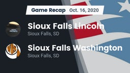 Recap: Sioux Falls Lincoln  vs. Sioux Falls Washington  2020