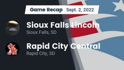 Recap: Sioux Falls Lincoln  vs. Rapid City Central  2022