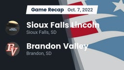 Recap: Sioux Falls Lincoln  vs. Brandon Valley  2022