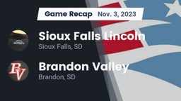 Recap: Sioux Falls Lincoln  vs. Brandon Valley  2023