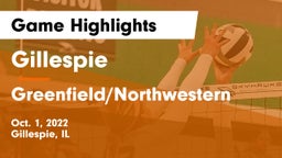 Gillespie  vs Greenfield/Northwestern  Game Highlights - Oct. 1, 2022