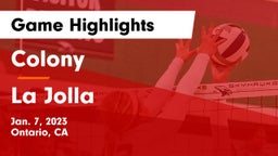 Colony  vs La Jolla Game Highlights - Jan. 7, 2023