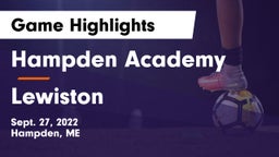 Hampden Academy vs Lewiston Game Highlights - Sept. 27, 2022