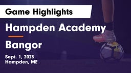 Hampden Academy vs Bangor  Game Highlights - Sept. 1, 2023