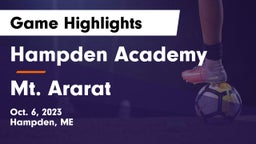 Hampden Academy vs Mt. Ararat Game Highlights - Oct. 6, 2023
