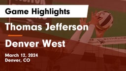 Thomas Jefferson  vs Denver West  Game Highlights - March 12, 2024