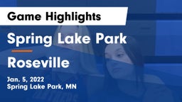 Spring Lake Park  vs Roseville  Game Highlights - Jan. 5, 2022