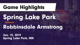 Spring Lake Park  vs Robbinsdale Armstrong  Game Highlights - Jan. 15, 2019