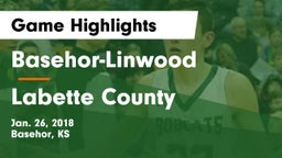 Basehor-Linwood  vs Labette County  Game Highlights - Jan. 26, 2018
