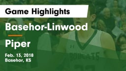 Basehor-Linwood  vs Piper  Game Highlights - Feb. 13, 2018