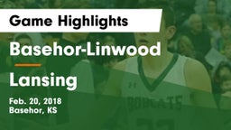 Basehor-Linwood  vs Lansing  Game Highlights - Feb. 20, 2018