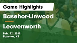 Basehor-Linwood  vs Leavenworth  Game Highlights - Feb. 22, 2019