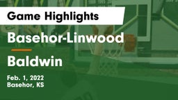 Basehor-Linwood  vs Baldwin  Game Highlights - Feb. 1, 2022