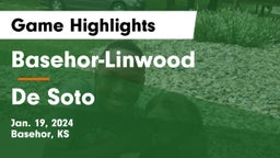 Basehor-Linwood  vs De Soto  Game Highlights - Jan. 19, 2024