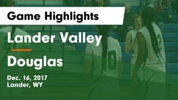 Lander Valley  vs Douglas  Game Highlights - Dec. 16, 2017