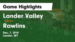 Lander Valley  vs Rawlins  Game Highlights - Dec. 7, 2018