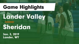 Lander Valley  vs Sheridan  Game Highlights - Jan. 3, 2019