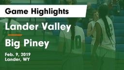 Lander Valley  vs Big Piney  Game Highlights - Feb. 9, 2019