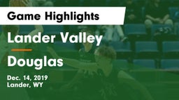 Lander Valley  vs Douglas  Game Highlights - Dec. 14, 2019