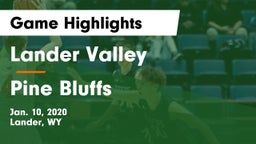 Lander Valley  vs Pine Bluffs  Game Highlights - Jan. 10, 2020