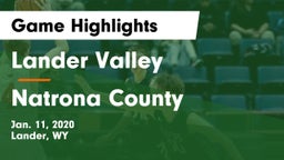 Lander Valley  vs Natrona County  Game Highlights - Jan. 11, 2020