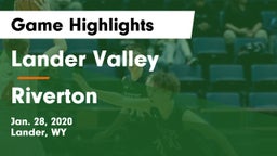 Lander Valley  vs Riverton  Game Highlights - Jan. 28, 2020