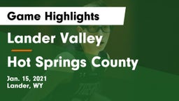 Lander Valley  vs Hot Springs County  Game Highlights - Jan. 15, 2021