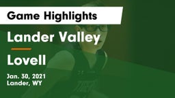 Lander Valley  vs Lovell  Game Highlights - Jan. 30, 2021