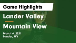 Lander Valley  vs Mountain View Game Highlights - March 6, 2021