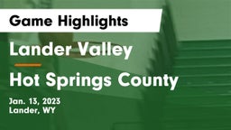 Lander Valley  vs Hot Springs County  Game Highlights - Jan. 13, 2023