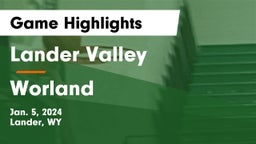 Lander Valley  vs Worland Game Highlights - Jan. 5, 2024