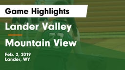 Lander Valley  vs Mountain View  Game Highlights - Feb. 2, 2019
