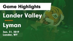 Lander Valley  vs Lyman  Game Highlights - Jan. 31, 2019