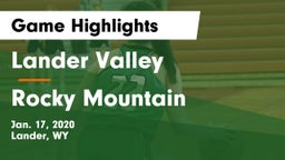 Lander Valley  vs Rocky Mountain  Game Highlights - Jan. 17, 2020