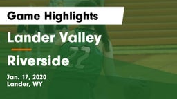 Lander Valley  vs Riverside  Game Highlights - Jan. 17, 2020