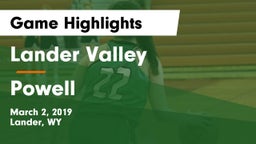 Lander Valley  vs Powell  Game Highlights - March 2, 2019