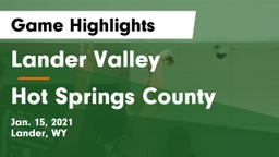 Lander Valley  vs Hot Springs County  Game Highlights - Jan. 15, 2021