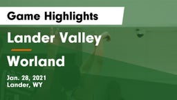 Lander Valley  vs Worland  Game Highlights - Jan. 28, 2021