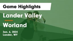 Lander Valley  vs Worland Game Highlights - Jan. 6, 2024